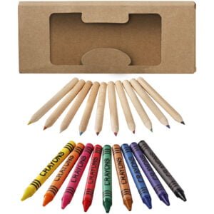 Lucky 19 Piece Coloured Pencil And Crayon Set