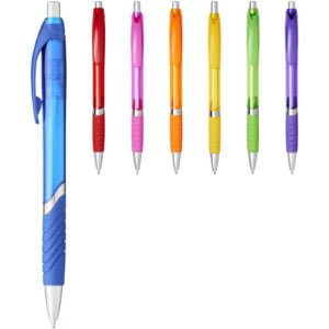 Turbo Translucent Ballpoint Pen With Rubber ...