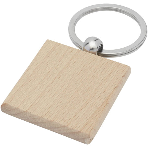 Gioia Beech Wood Squared Keychain