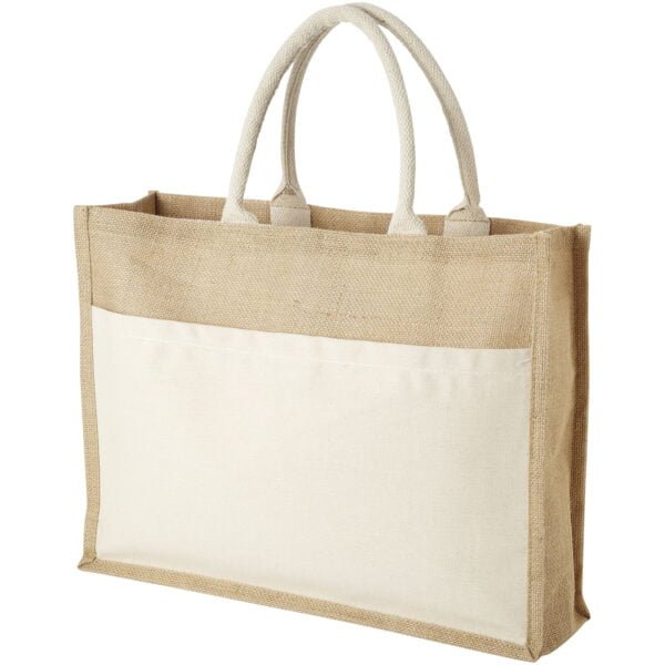 Mumbay Cotton Pocket Jute Tote Bag 18L