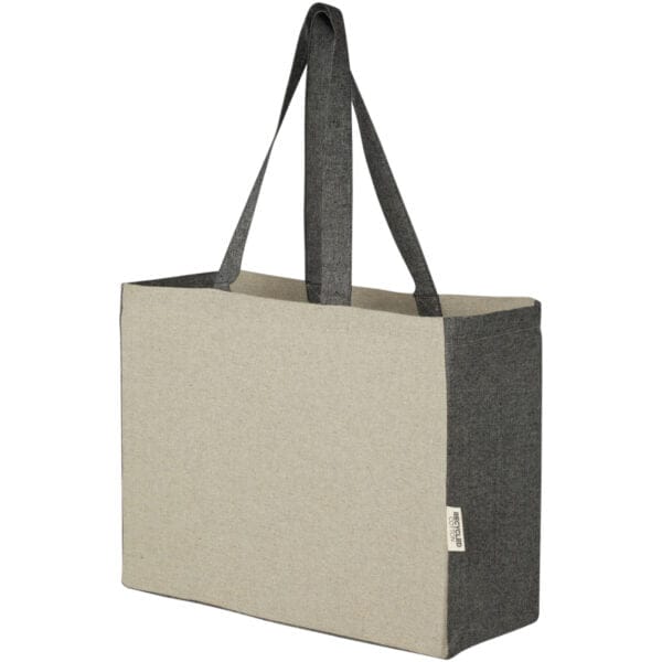 Pheebs 190 G M%C2%B2 Recycled Cotton Gusset Tote Bag With Contrast Sides 18L